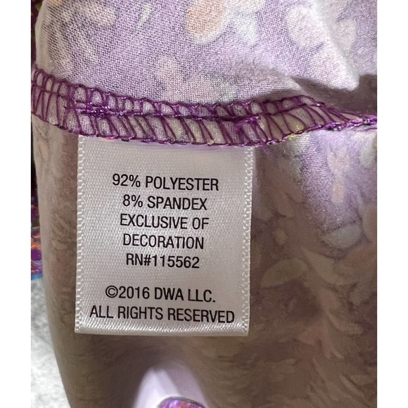 Dreamworks TROLLS Floral Crochet Sharkbite Hem Bell Sleeve Dress Girl Small Soft - Picture 4 of 10